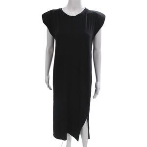 Free For Humanity Women Black Tshirt Dress Sleeveless Crew Neck Size S